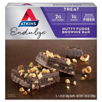 Atkins Endulge Nutty Fudge Brownie Riegel 5er-Pack