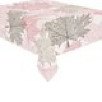 MYPOP Happy Thanksgiving Day Baumwoll-Leinen-Tischdecken-Set 60x84 Zoll - Einzigartiger Ahornblatt-Schreibtisch-Tischdeckenbezug für Weihnachtsfeier-Dekoration