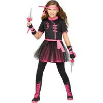 Ninja Fräulein Mädchen Kind Halloween Kostüm