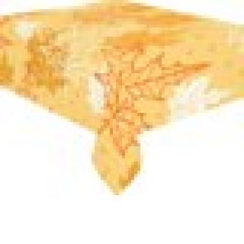 MYPOP Happy Thanksgiving Herbst Ahornblätter Tischdecken Sets 52x70 Zoll - Nahtloses Muster Gelbes Blatt Tischdecke Schreibtisch Sofa Tischdecke Abdeckung für Hochzeitsfeier Dekoration