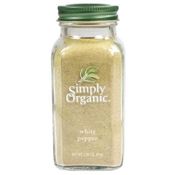 Simply Organic Weißer Pfeffer, aus kontrolliert biologischem Anbau, ca. 81g