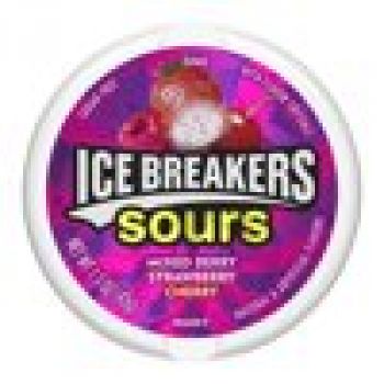 Ice Breakers Breath Mints, Sours Berry, je ca. 42g Tin, (Pack of 8)