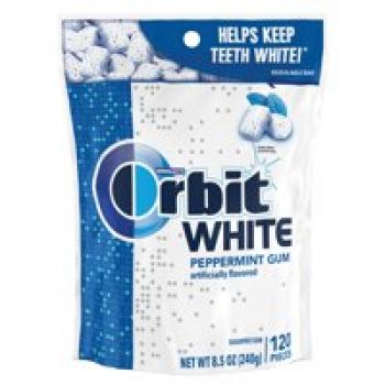 Orbit White Gum, Pfefferminze, zuckerfrei, 120 Stück, ca. 240 g