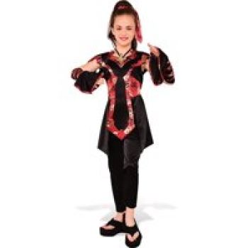 Mädchen Dragon Ninja  Halloween Kostüm Medium