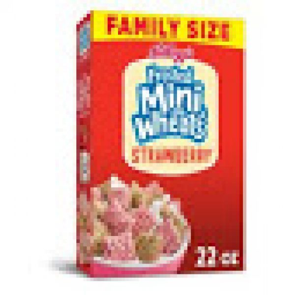 Kellogg's Frosted Mini-Wheats, Frühstücksflocken, Erdbeere, Familienpackung, ca. 650 g