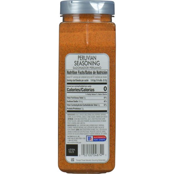 McCormick Culinary Peruvian Seasoning, 24 oz – ca. 680 g Behälter, Peruanische Gewürze, Perfekt zum Würzen von Lamm, Hühnchenschalen, Kochbananen, geröstetem Gemüse und mehr