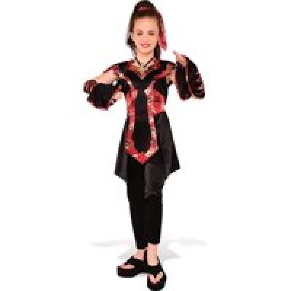 Mädchen Dragon Ninja  Halloween Kostüm Medium
