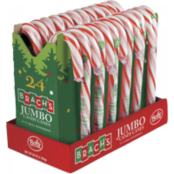 Brach's Red & White Giant Christmas Candy Cane, 24 Stück